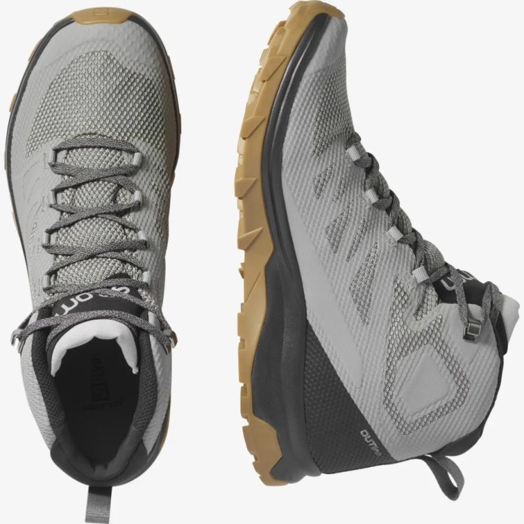 Grey Salomon Outline Mid GTX Men's Hiking Boots | IE OD1875